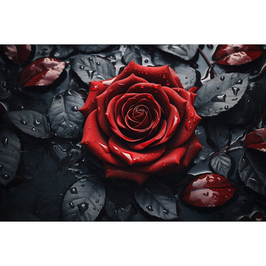 Large Red Rose Painting